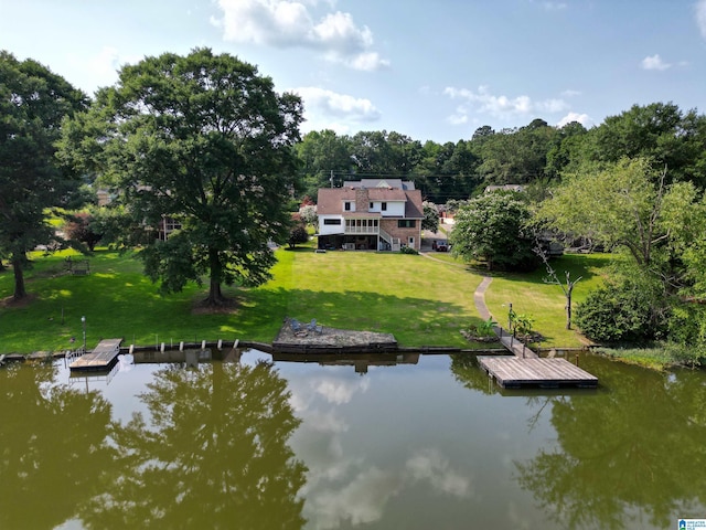 7835 Windsong Dr, Trussville, AL 35173 - dock area featuring a water view and a yard