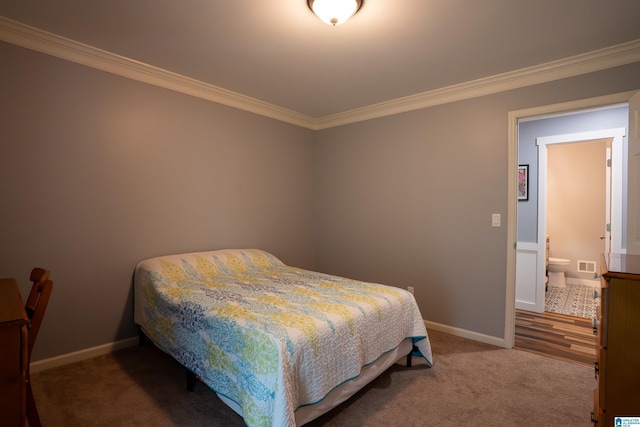 7835 Windsong Dr, Trussville, AL 35173 - carpeted bedroom with ornamental molding and baseboards