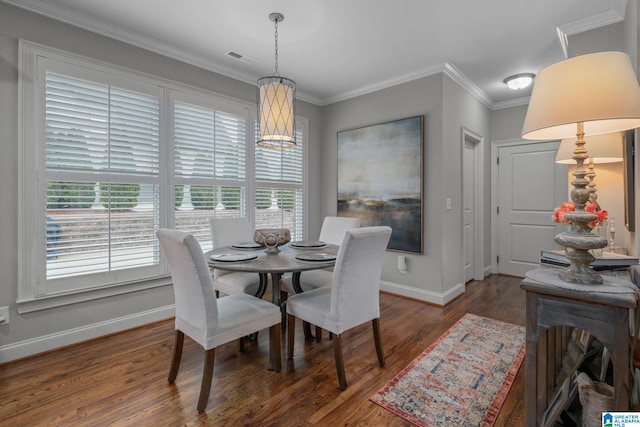 2000 Regency Way, Birmingham, AL 35242 - dining room featuring wood finished floors, crown molding, and a chandelier