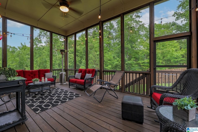 2000 Regency Way, Birmingham, AL 35242 - sunroom featuring outdoor lounge area and a ceiling fan