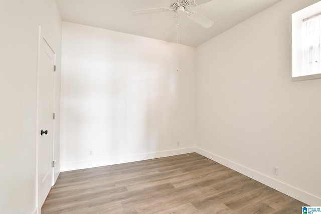 442 Lakeview Cir, Alpine, AL 35014 - unfurnished room with ceiling fan, wood finished floors, and lofted ceiling