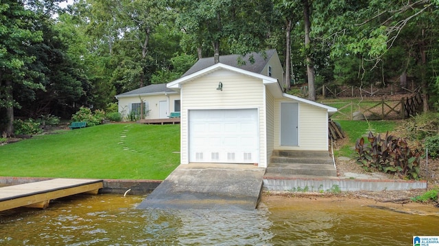 442 Lakeview Cir, Alpine, AL 35014 - dock area with a water view and a yard