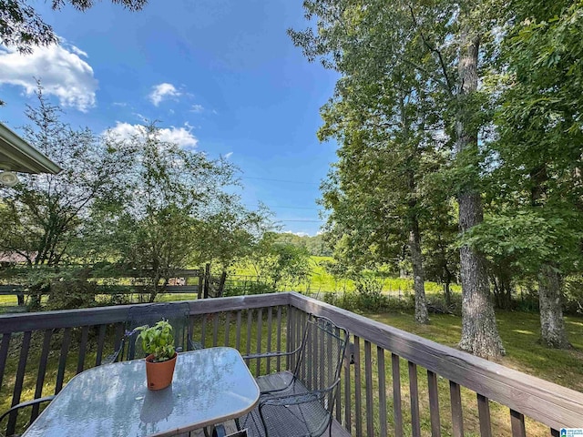 489 Bailey Loop Rd, Gardendale, AL 35071 - wooden deck with outdoor dining space and a yard