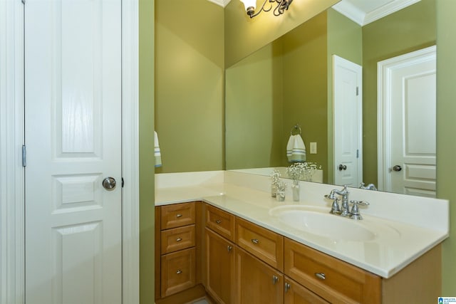 5668 Carrington Lake Pkwy, Trussville, AL 35173 - bathroom with ornamental molding and vanity