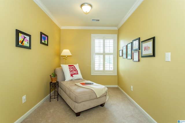 5668 Carrington Lake Pkwy, Trussville, AL 35173 - living area featuring ornamental molding and carpet flooring