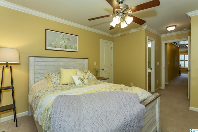 5668 Carrington Lake Pkwy, Trussville, AL 35173 - bedroom featuring carpet, crown molding, and ceiling fan