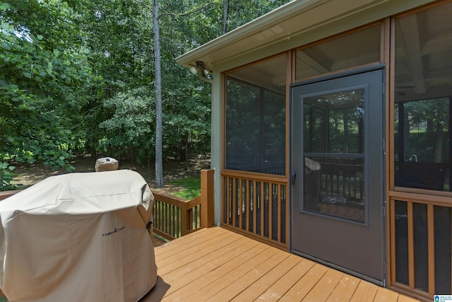 5668 Carrington Lake Pkwy, Trussville, AL 35173 - deck with a grill and a sunroom