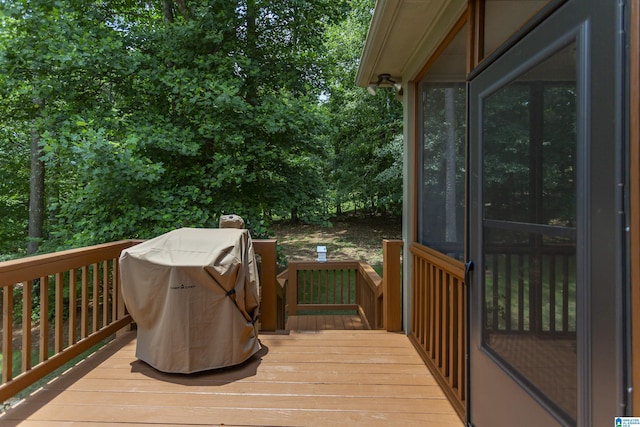 5668 Carrington Lake Pkwy, Trussville, AL 35173 - deck with grilling area and a sunroom