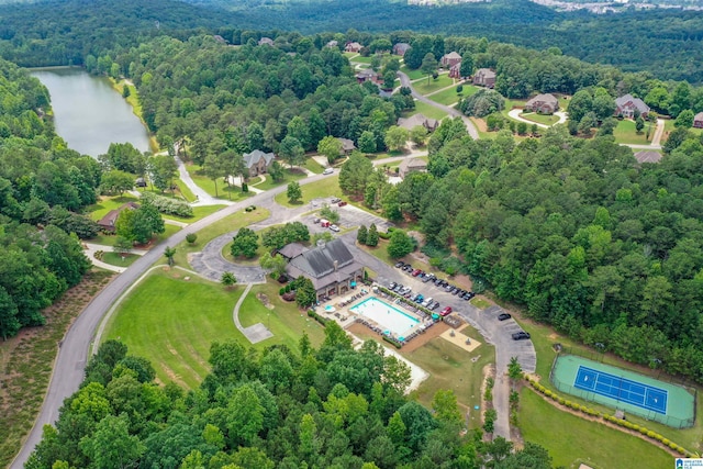 5668 Carrington Lake Pkwy, Trussville, AL 35173 - drone / aerial view of a nearby body of water and a heavily wooded area