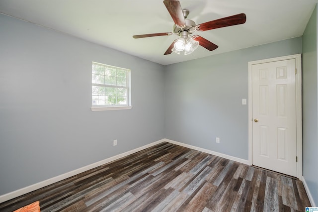 2511 Black Rd, Blountsville, AL 35031 - spare room featuring dark wood-style floors and ceiling fan