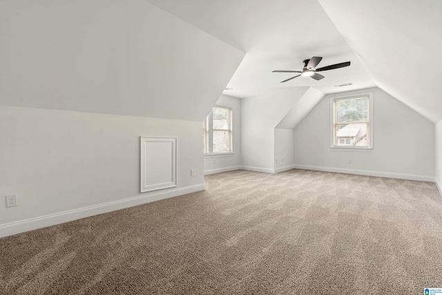 5381 Park Side Cir, Hoover, AL 35244 - bonus room featuring vaulted ceiling, carpet flooring, and plenty of natural light