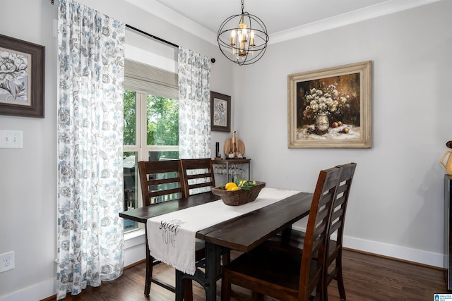 715 W Cassie Dr, Pell City, AL 35128 - dining space with a chandelier and dark wood finished floors