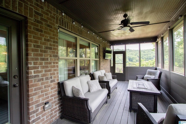 5250 Kate Cv, Trussville, AL 35173 - sunroom / solarium with outdoor lounge area and ceiling fan