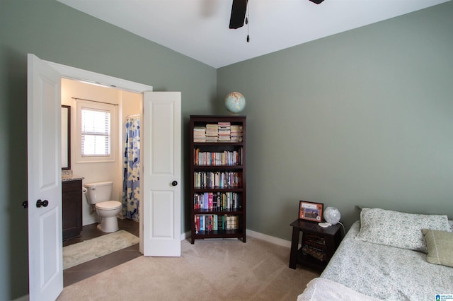 5250 Kate Cv, Trussville, AL 35173 - carpeted bedroom featuring ensuite bath and ceiling fan
