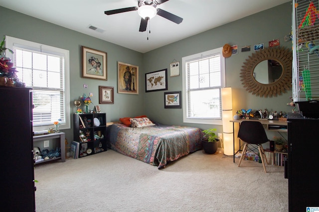 5250 Kate Cv, Trussville, AL 35173 - bedroom featuring carpet flooring, a desk, and a ceiling fan