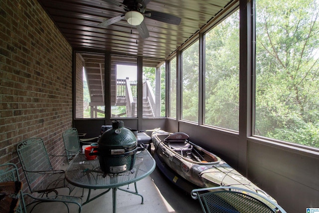 5250 Kate Cv, Trussville, AL 35173 - sunroom featuring ceiling fan and healthy amount of natural light
