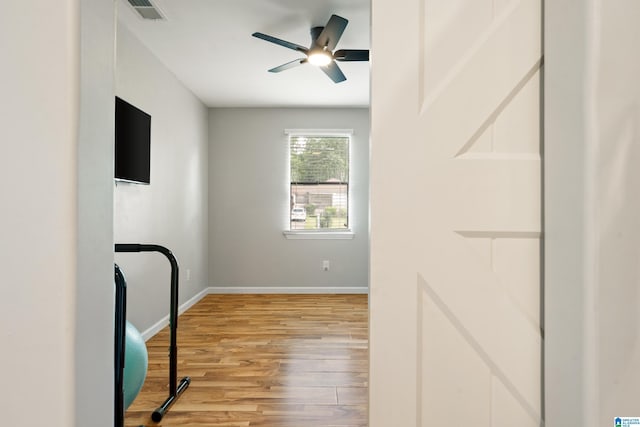405 Willow Dr, Hueytown, AL 35023 - unfurnished room featuring light wood-type flooring and ceiling fan