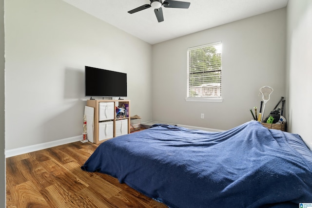 405 Willow Dr, Hueytown, AL 35023 - bedroom featuring wood finished floors and ceiling fan