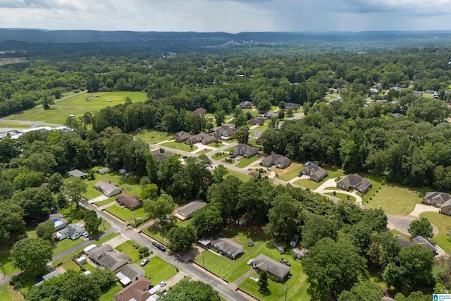 405 Willow Dr, Hueytown, AL 35023 - aerial view of property and surrounding area featuring a heavily wooded area and nearby suburban area