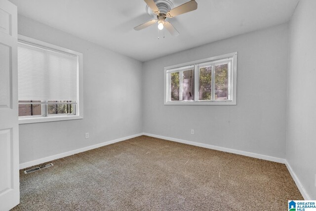 1341 Hatfield Ln, Birmingham, AL 35215 - carpeted spare room featuring ceiling fan and baseboards