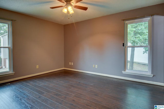 204 Shalimar Cir, Alabaster, AL 35007 - unfurnished room with dark wood finished floors and a ceiling fan