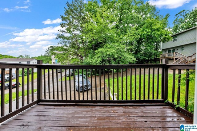 1722 6th Place Cir NW, Center Point, AL 35215 - wooden terrace with a lawn