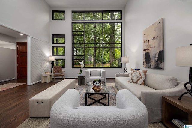 3709 Dover Dr, Mountain Brook, AL 35223 - living area with wood finished floors and a high ceiling