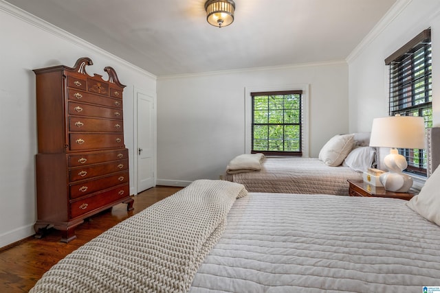 3443 Cliff Rd S, Birmingham, AL 35205 - bedroom featuring crown molding and dark wood-style flooring