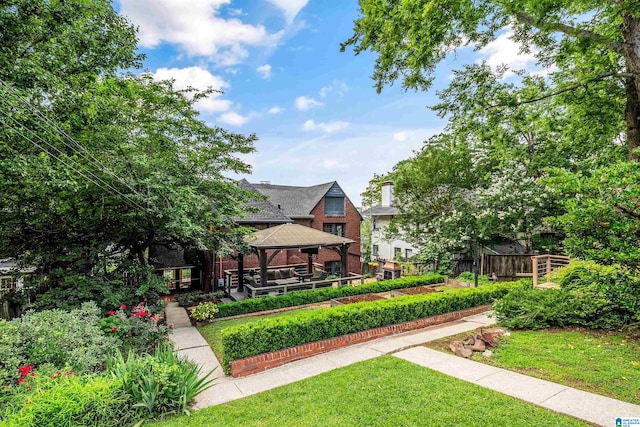 3443 Cliff Rd S, Birmingham, AL 35205 - view of grassy yard featuring a gazebo
