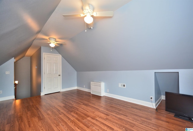 401 Waterford Highlands Way, Calera, AL 35040 - bonus room with ceiling fan, wood finished floors, and vaulted ceiling