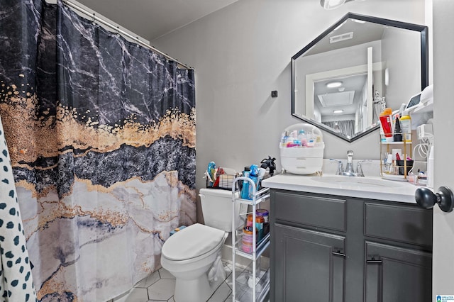 1221 Grants Way, Irondale, AL 35210 - full bathroom with tile patterned flooring, vanity, and a shower with curtain
