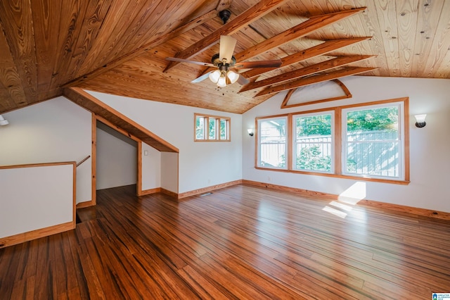 5100 7th Ct S, Birmingham, AL 35212 - unfurnished living room featuring wood ceiling, plenty of natural light, a ceiling fan, and hardwood / wood-style floors