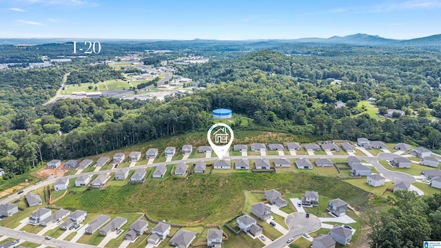 8681 Mohring Pl, Leeds, AL 35094 - aerial view of property's location featuring nearby suburban area and a mountain backdrop