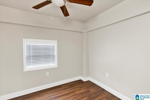 1125 SW 15th St, Birmingham, AL 35211 - spare room featuring dark wood finished floors and a ceiling fan