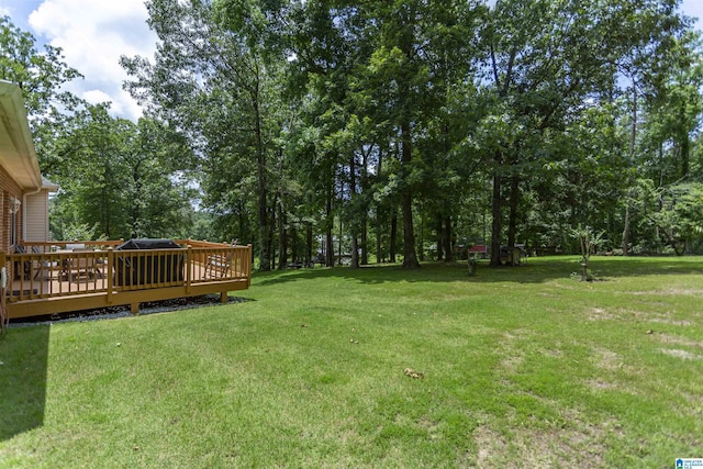 8587 Hayes Rd, Helena, AL 35022 - view of grassy yard featuring a deck