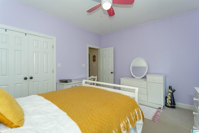 8587 Hayes Rd, Helena, AL 35022 - carpeted bedroom with a closet and a ceiling fan