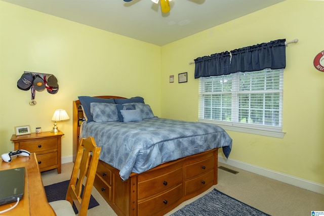 8587 Hayes Rd, Helena, AL 35022 - carpeted bedroom with baseboards and a ceiling fan