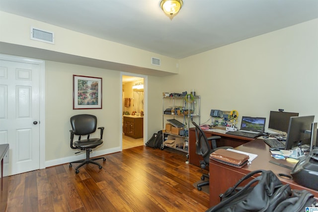8587 Hayes Rd, Helena, AL 35022 - office area with wood finished floors and baseboards