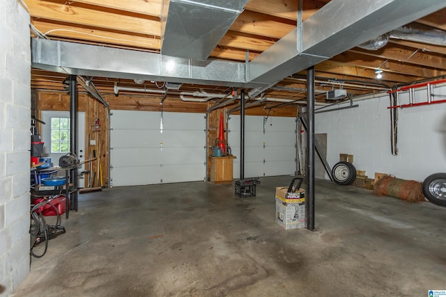 8587 Hayes Rd, Helena, AL 35022 - garage with concrete block wall