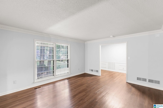 2005 Crossvine Rd, Hoover, AL 35244 - spare room with wood finished floors, a textured ceiling, and crown molding