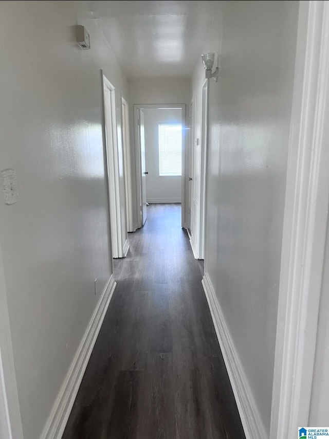1641 17th Pl SW, Birmingham, AL 35211 - hallway featuring dark wood-style floors and baseboards