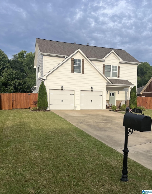 909 Shelby Farms Cir, Alabaster, AL 35007 - view of front of home with a garage, concrete driveway, and roof with shingles