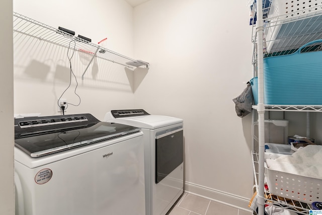 4486 Old Cahaba Pkwy, Helena, AL 35080 - laundry area featuring separate washer and dryer and tile patterned floors