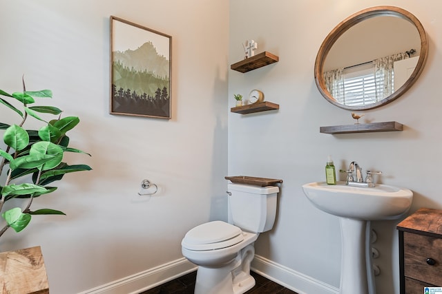 4486 Old Cahaba Pkwy, Helena, AL 35080 - half bathroom with baseboards and wood finished floors