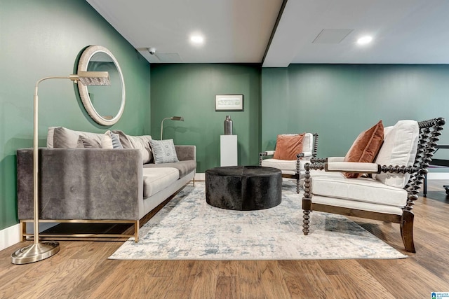 1801 2nd Ave N Unit 415, Birmingham, AL 35203 - living room with wood finished floors and recessed lighting