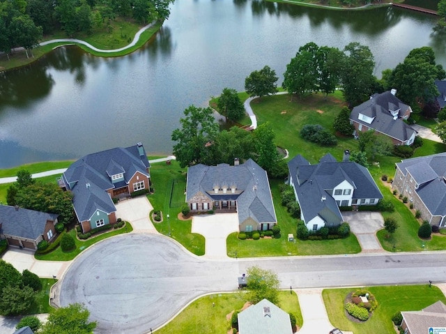 5557 Lakes Edge Dr, Hoover, AL 35242 - aerial perspective of suburban area with a large body of water