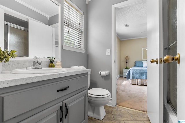 505 Waterside Cir, Mccalla, AL 35111 - full bathroom with ornamental molding, vanity, ensuite bath, and stone finish flooring