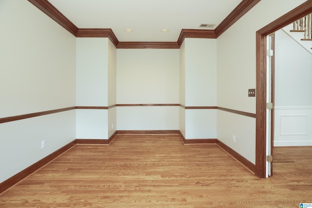 3357 Afton Ln, Birmingham, AL 35242 - spare room with crown molding and light wood-style floors