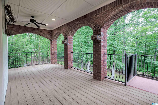 3357 Afton Ln, Birmingham, AL 35242 - wooden deck featuring ceiling fan