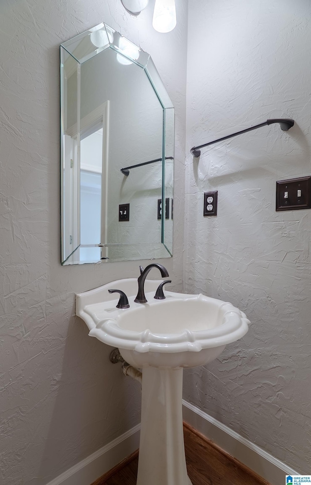 3357 Afton Ln, Birmingham, AL 35242 - bathroom featuring wood finished floors and a sink
